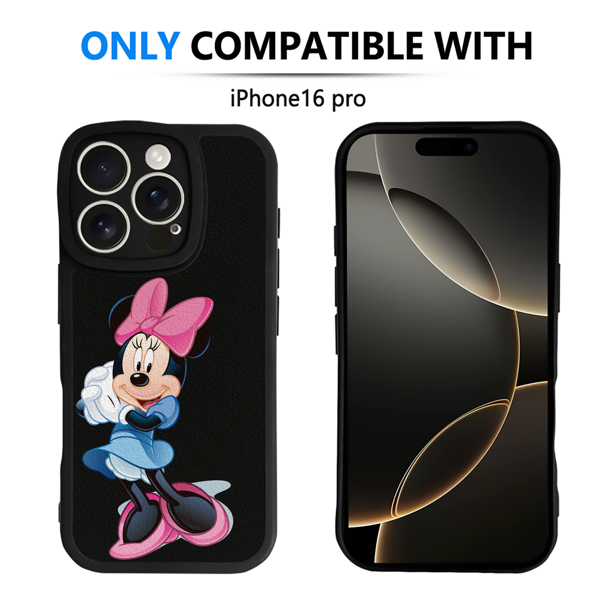 （画像用） ミッキーマウス Mickey Mouse 【iPhone 16シリーズ対応】シリコンスマホケース（レザー調） 材質：シリコン